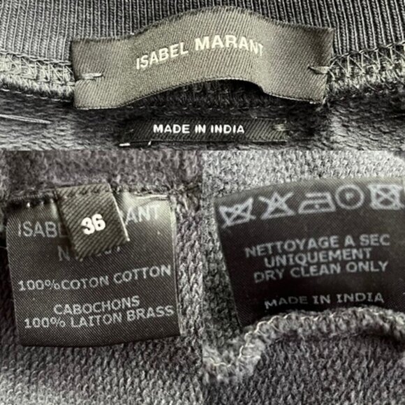 Isabel Marant Scotty Studded Sweatshirt Size 36 Small - Picture 8 of 8